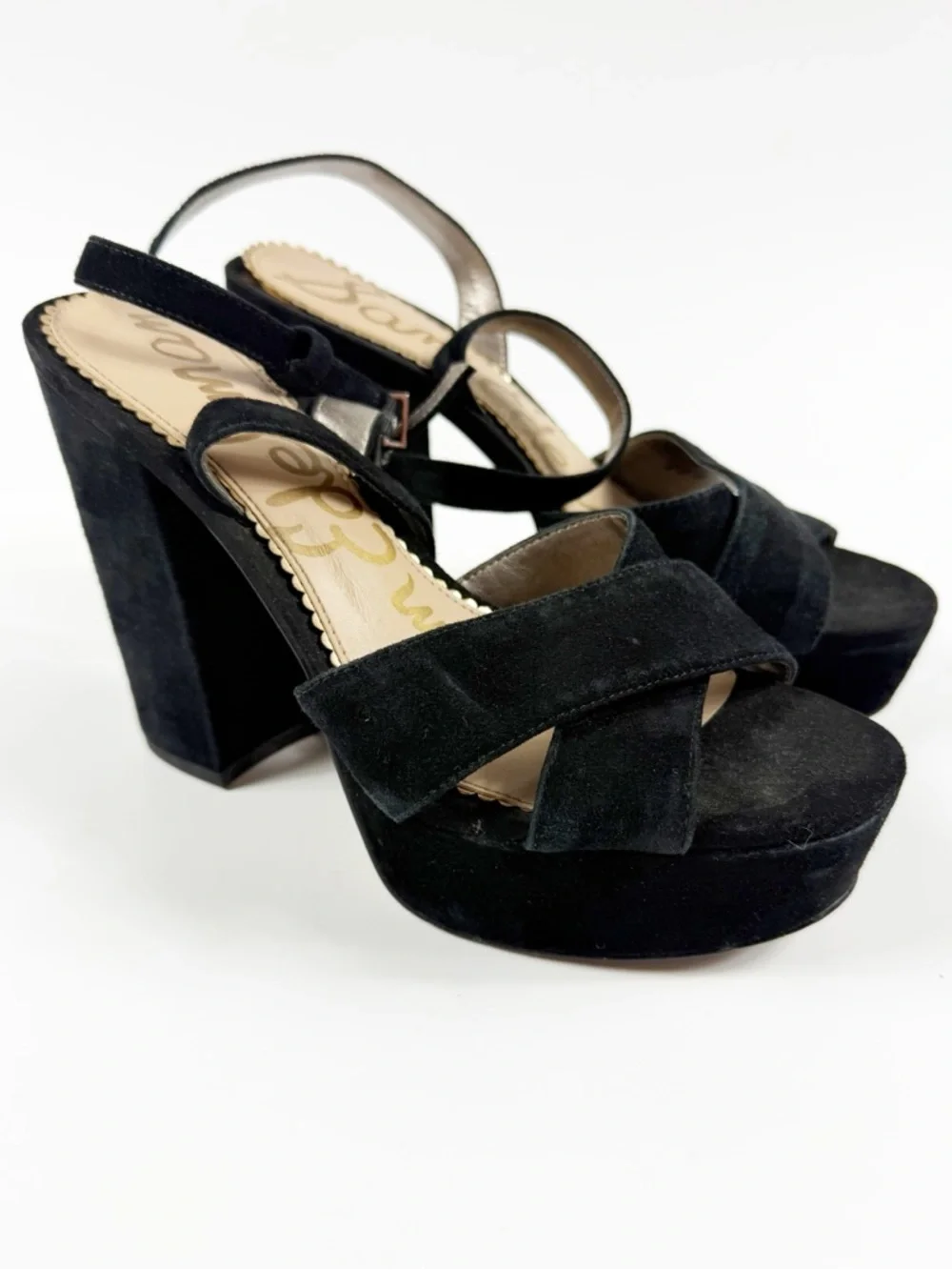 Sam Edelman Mara Black Suede Platform‎ Shoes 8.5